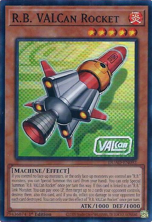 R.B. VALCan Rocket [DUAD-EN092] Super Rare | Good Games Morley