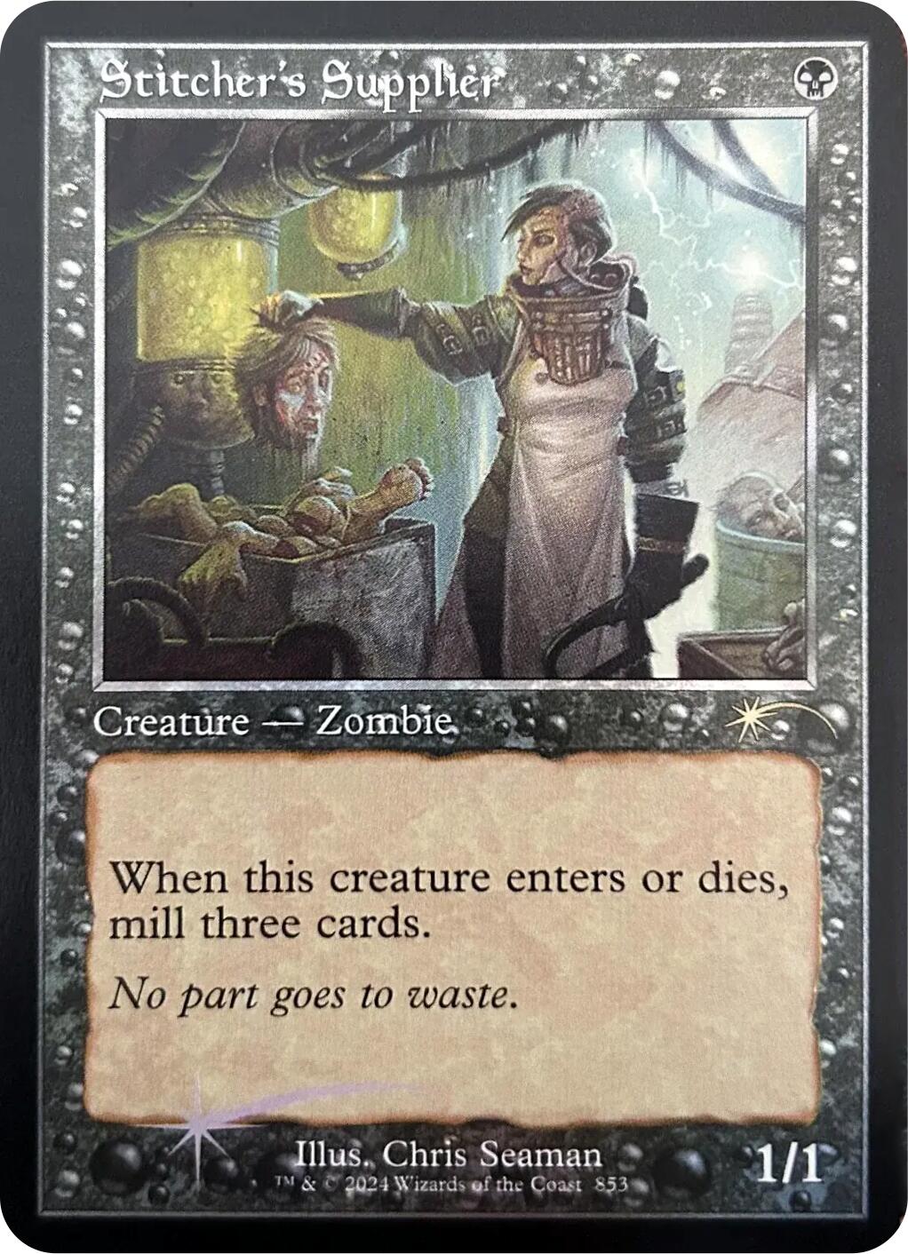 Stitcher's Supplier (Retro Frame) [Secret Lair Drop Series] | Good Games Morley