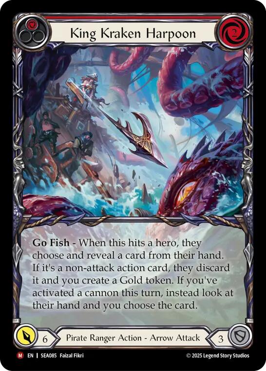 King Kraken Harpoon (Extended Art) [SEA085] (High Seas)  Rainbow Foil | Good Games Morley