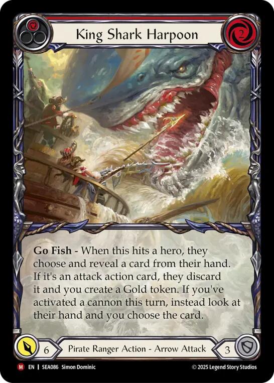 King Shark Harpoon (Extended Art) [SEA086] (High Seas)  Rainbow Foil | Good Games Morley