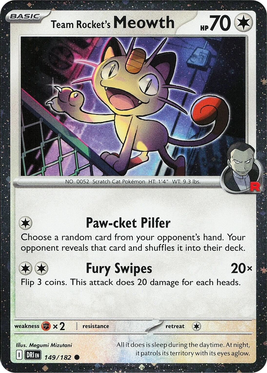 Team Rocket's Meowth (149/182) (Cosmos Holo) [Miscellaneous Cards] | Good Games Morley
