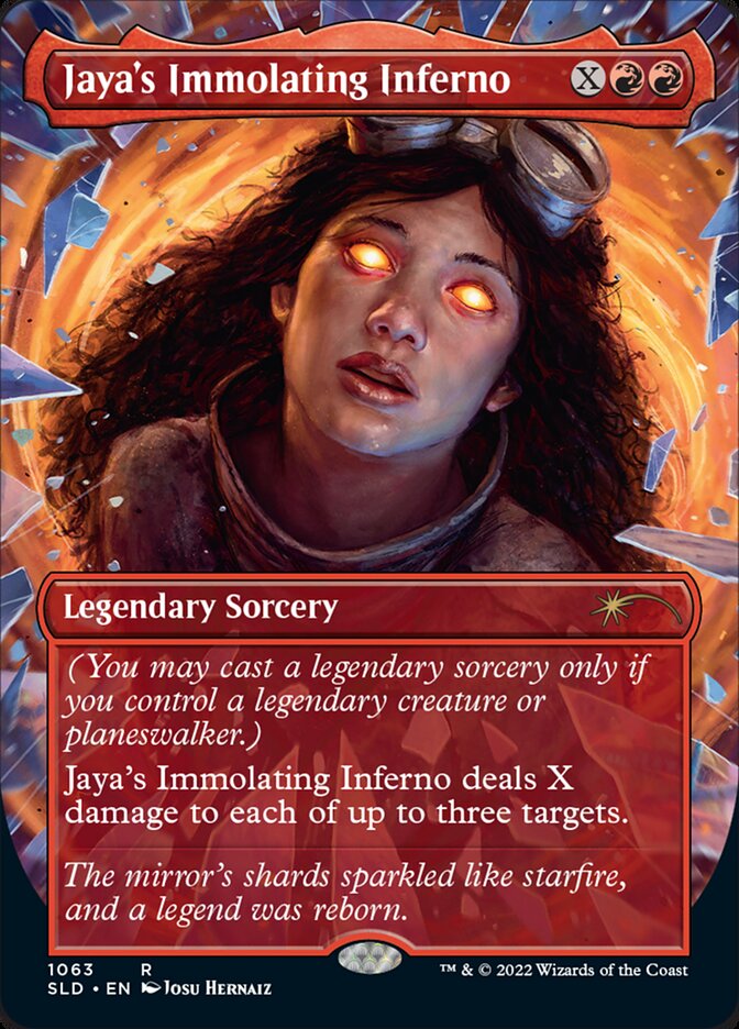 Jaya's Immolating Inferno (Borderless) [Secret Lair Drop Series] | Good Games Morley
