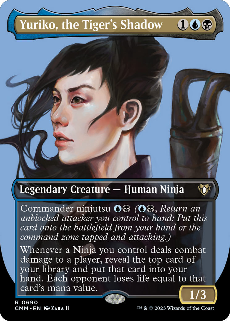 Yuriko, the Tiger's Shadow (Borderless Profile) [Commander Masters] | Good Games Morley