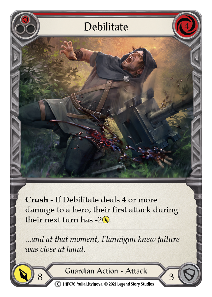 Debilitate (Red) [1HP076] (History Pack 1) | Good Games Morley