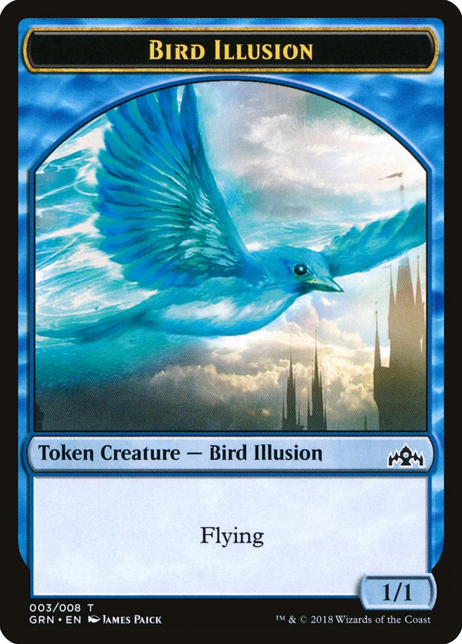 Bird Illusion Token [Guilds of Ravnica Tokens] | Good Games Morley