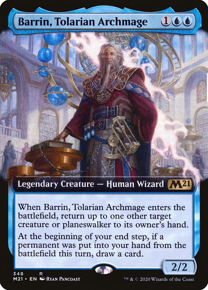 Barrin, Tolarian Archmage (Extended Art) [Core Set 2021] | Good Games Morley