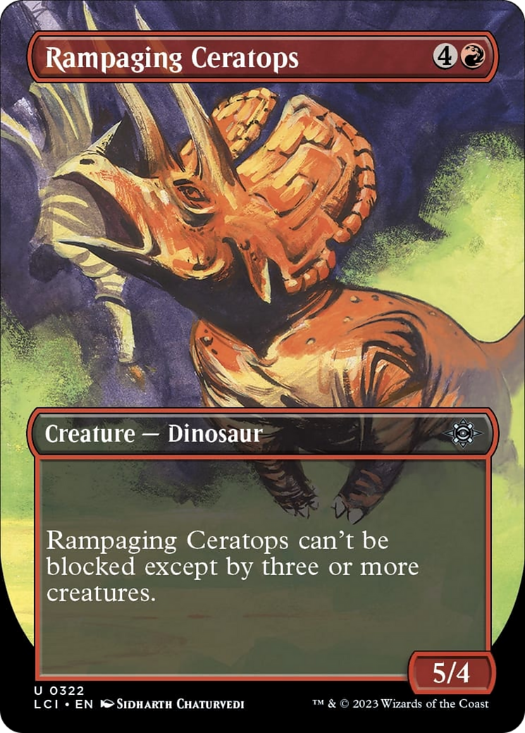 Rampaging Ceratops (Borderless) [The Lost Caverns of Ixalan] | Good Games Morley