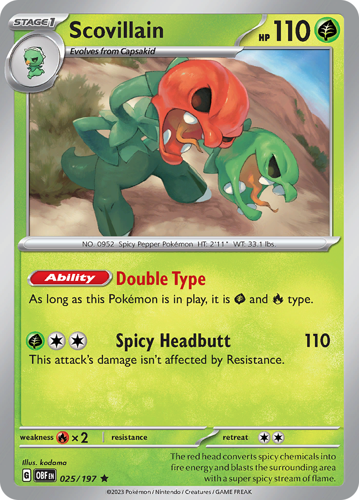 Scovillain (025/197) [Scarlet & Violet: Obsidian Flames] | Good Games Morley
