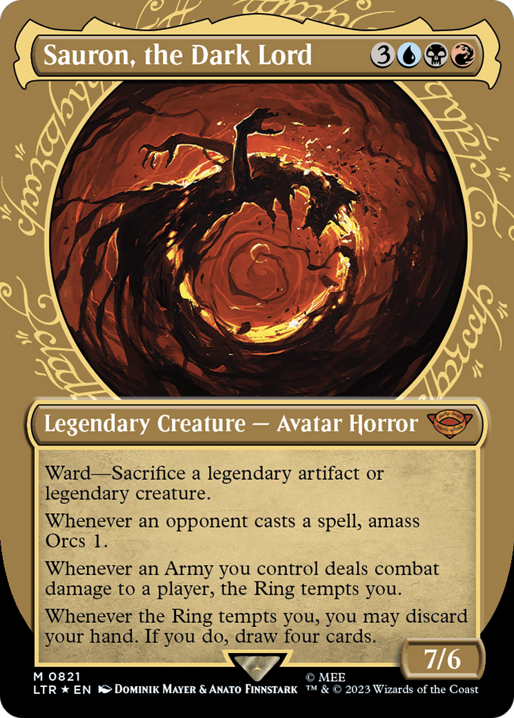 Sauron, the Dark Lord (Showcase) (Surge Foil) [The Lord of the Rings: Tales of Middle-Earth] | Good Games Morley