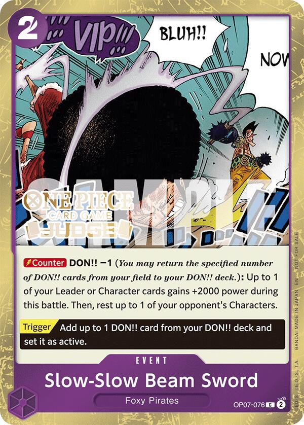 Slow-Slow Beam Sword (Judge Pack Vol. 6) [One Piece Promotion Cards] | Good Games Morley