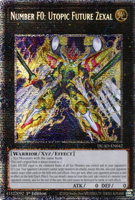 Number F0: Utopic Future Zexal (Starlight Rare) [DUAD-EN042] Starlight Rare | Good Games Morley