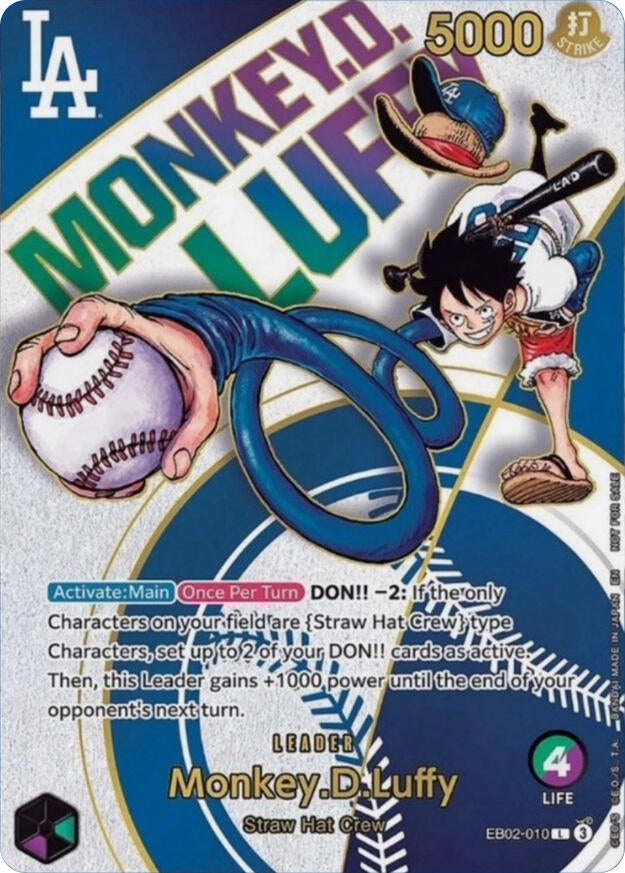 Monkey.D.Luffy (Dodgers x ONE PIECE) [One Piece Promotion Cards] | Good Games Morley