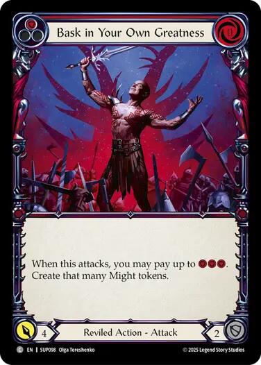 Bask in Your Own Greatness (Red) [SUP098] (Super Slam)  Rainbow Foil | Good Games Morley