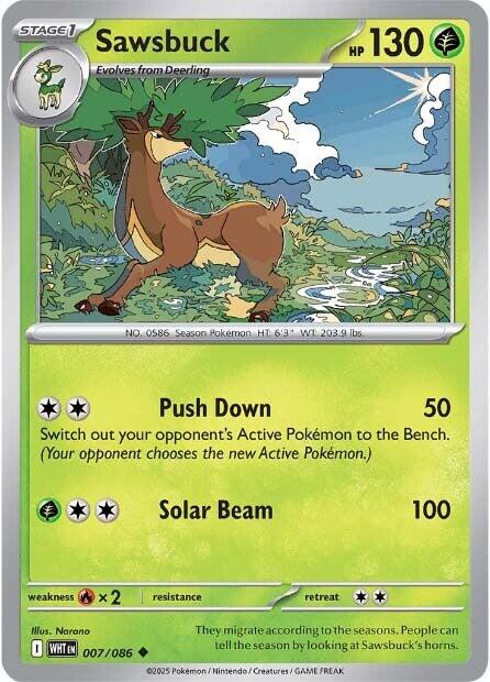 Sawsbuck (007/086) [Scarlet & Violet: White Flare] | Good Games Morley