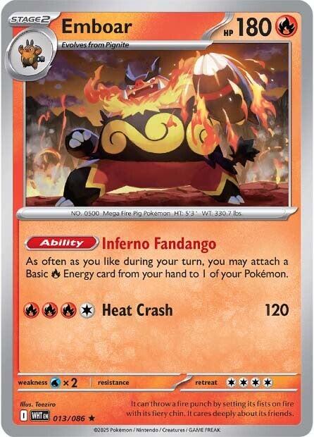 Emboar (013/086) [Scarlet & Violet: White Flare] | Good Games Morley
