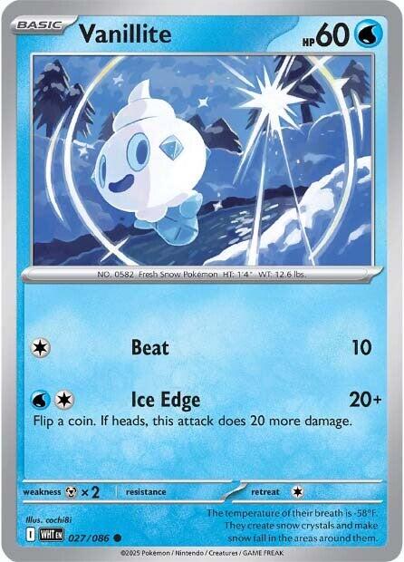 Vanillite (027/086) [Scarlet & Violet: White Flare] | Good Games Morley