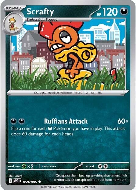 Scrafty (058/086) [Scarlet & Violet: White Flare] | Good Games Morley