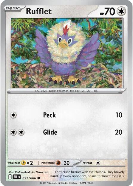 Rufflet (077/086) [Scarlet & Violet: Black Bolt] | Good Games Morley