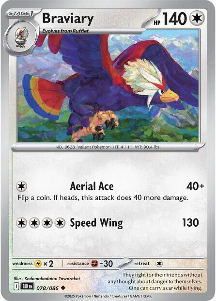 Braviary (078/086) [Scarlet & Violet: Black Bolt] | Good Games Morley