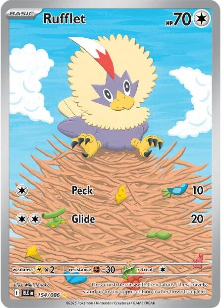 Rufflet (154/086) [Scarlet & Violet: Black Bolt] | Good Games Morley