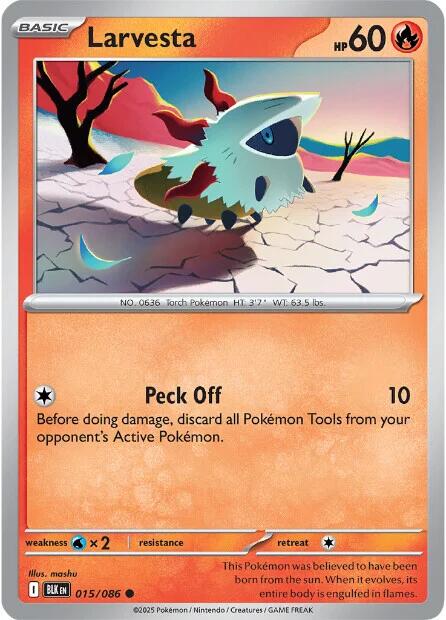 Larvesta (015/086) [Scarlet & Violet: Black Bolt] | Good Games Morley