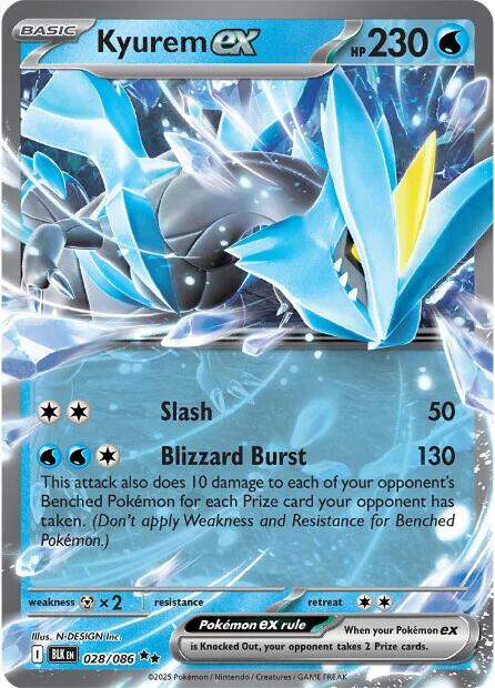 Kyurem ex (028/086) [Scarlet & Violet: Black Bolt] | Good Games Morley