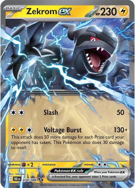 Zekrom ex (034/086) [Scarlet & Violet: Black Bolt] | Good Games Morley