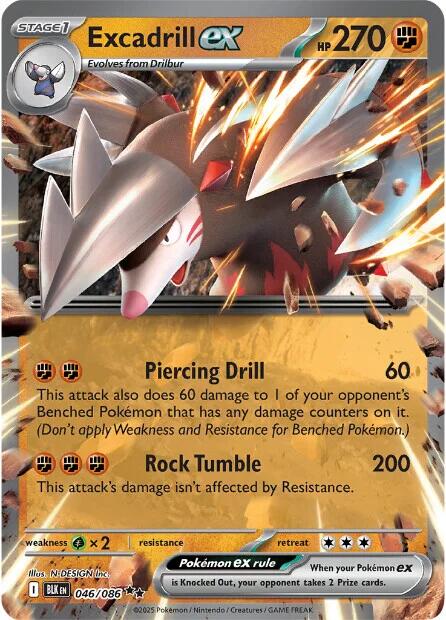 Excadrill ex (046/086) [Scarlet & Violet: Black Bolt] | Good Games Morley