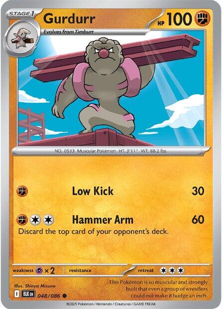 Gurdurr (048/086) (Reverse Holo) [Scarlet & Violet: Black Bolt] | Good Games Morley