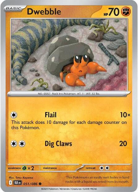 Dwebble (051/086) [Scarlet & Violet: Black Bolt] | Good Games Morley