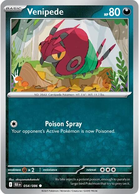Venipede (054/086) [Scarlet & Violet: Black Bolt] | Good Games Morley