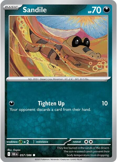 Sandile (057/086) [Scarlet & Violet: Black Bolt] | Good Games Morley