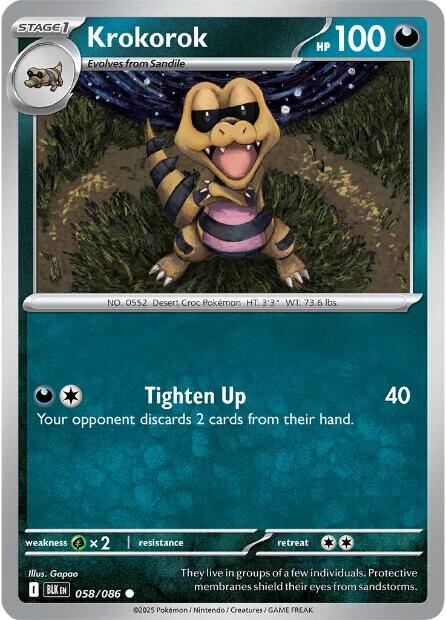 Krokorok (058/086) [Scarlet & Violet: Black Bolt] | Good Games Morley