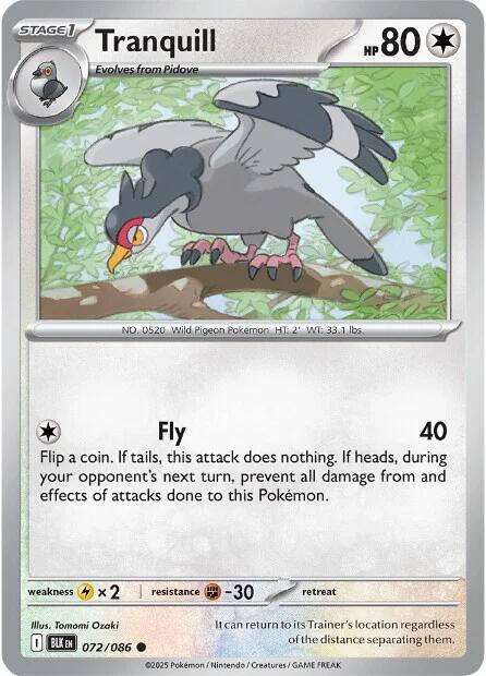 Tranquill (072/086) [Scarlet & Violet: Black Bolt] | Good Games Morley