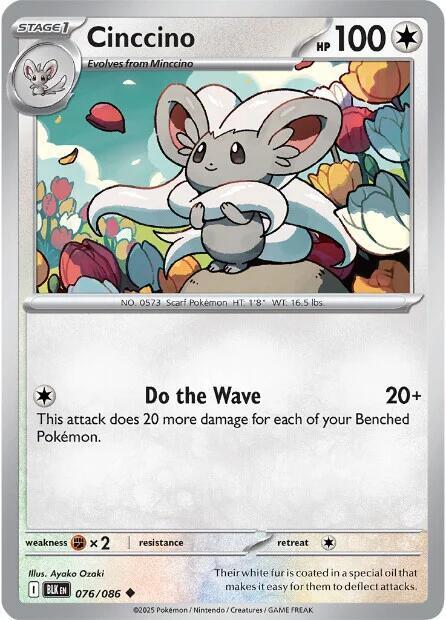 Cinccino (076/086) [Scarlet & Violet: Black Bolt] | Good Games Morley