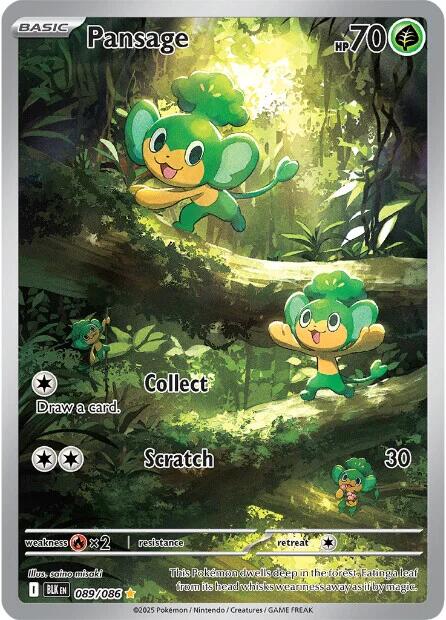 Pansage (089/086) [Scarlet & Violet: Black Bolt] | Good Games Morley