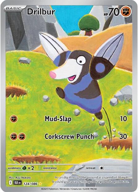 Drilbur (124/086) [Scarlet & Violet: Black Bolt] | Good Games Morley