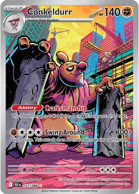 Conkeldurr (127/086) [Scarlet & Violet: Black Bolt] | Good Games Morley