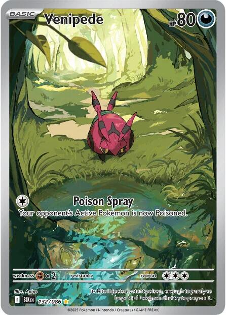 Venipede (132/086) [Scarlet & Violet: Black Bolt] | Good Games Morley