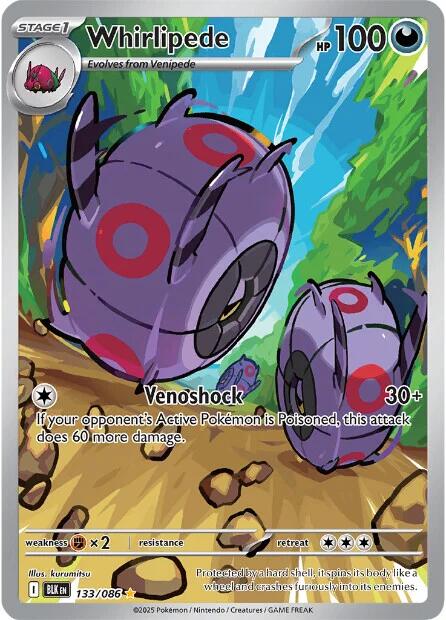 Whirlipede (133/086) [Scarlet & Violet: Black Bolt] | Good Games Morley