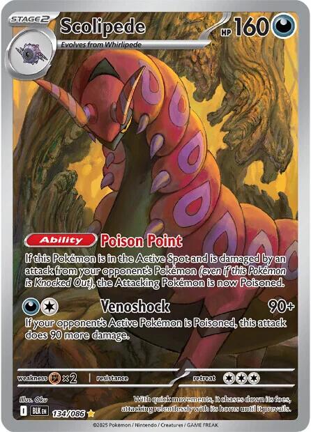 Scolipede (134/086) [Scarlet & Violet: Black Bolt] | Good Games Morley