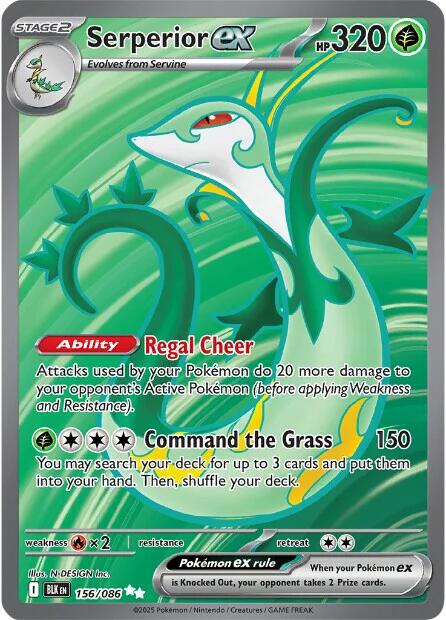 Serperior ex (156/086) [Scarlet & Violet: Black Bolt] | Good Games Morley
