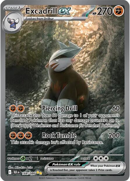Excadrill ex (168/086) [Scarlet & Violet: Black Bolt] | Good Games Morley