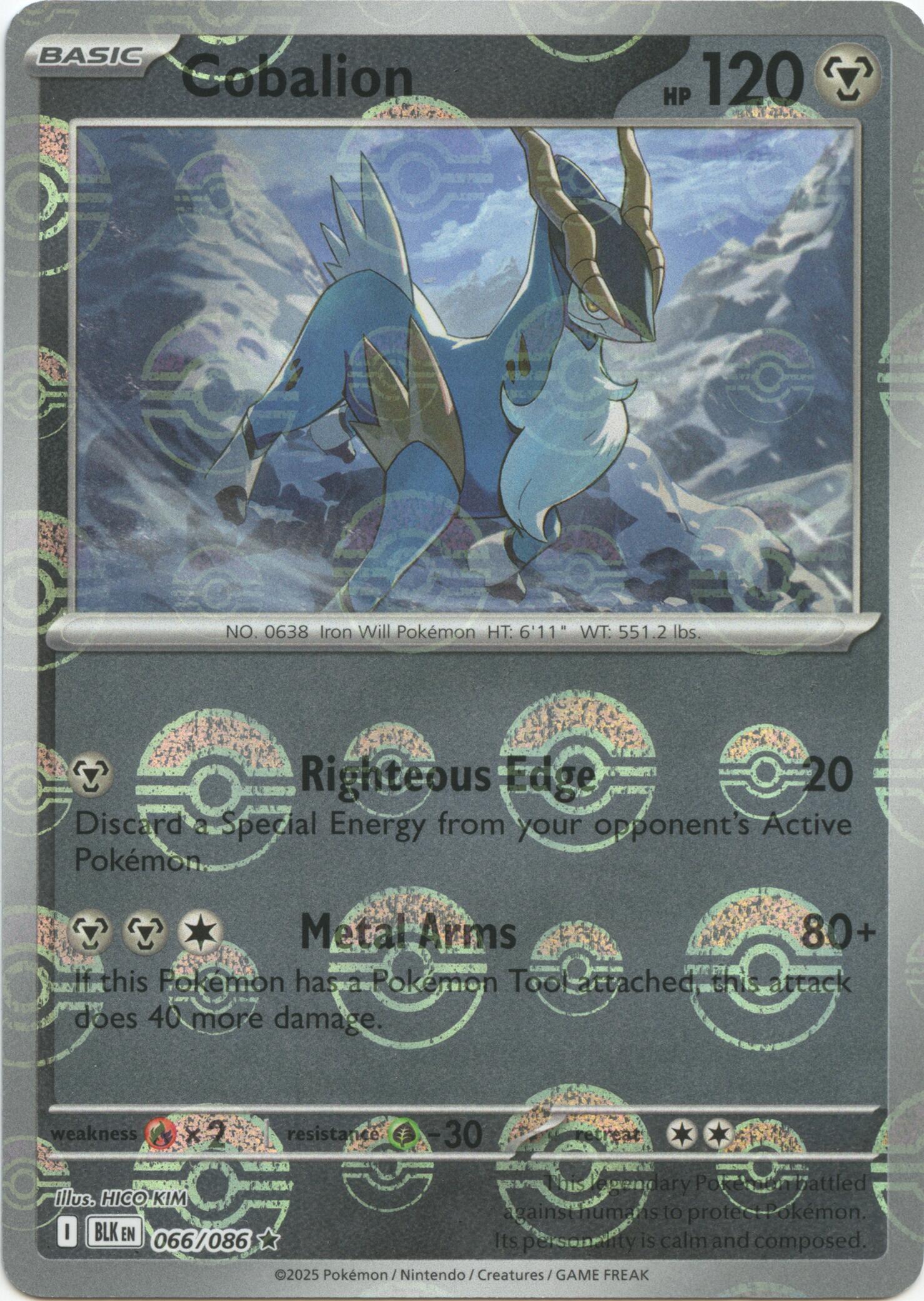 Cobalion (066/086) (Poke Ball Pattern) [Scarlet & Violet: Black Bolt] | Good Games Morley