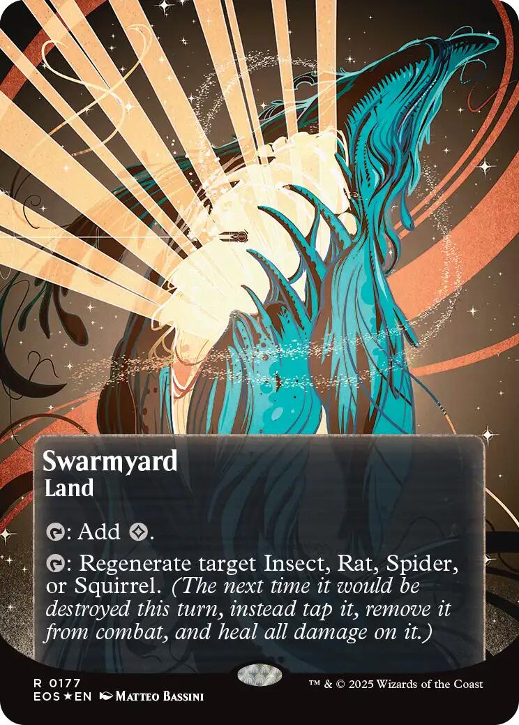 Swarmyard (0087) (Borderless) (Galaxy Foil) [Edge of Eternities: Stellar Sights] | Good Games Morley