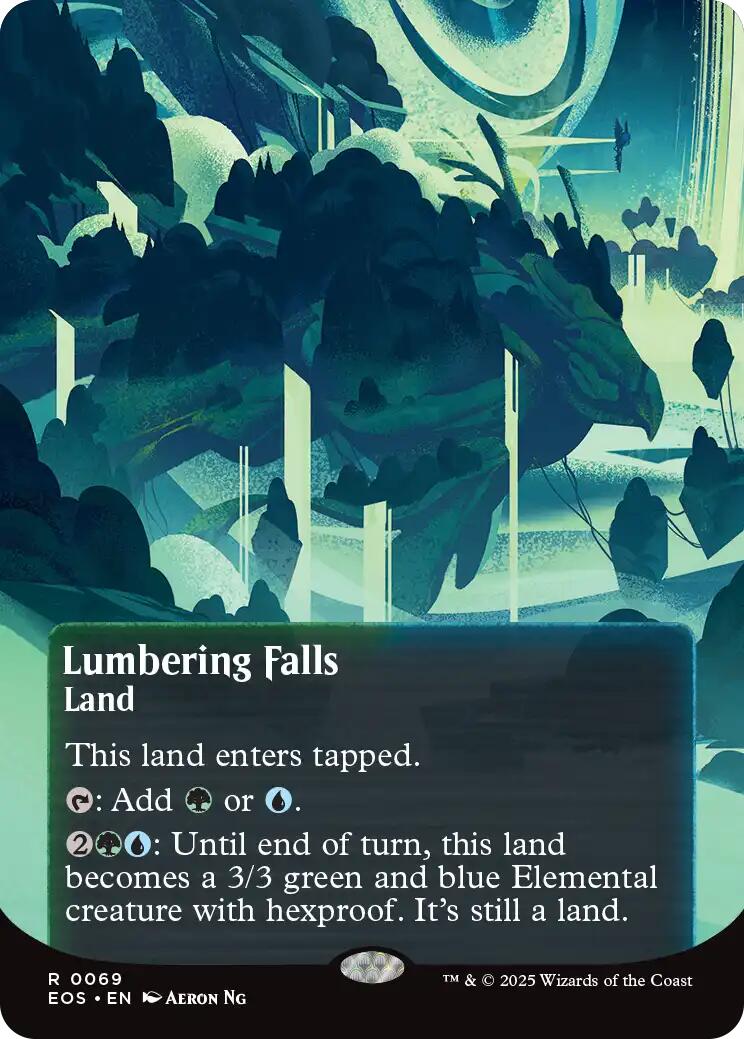 Lumbering Falls (0069) (Borderless) [Edge of Eternities: Stellar Sights] | Good Games Morley