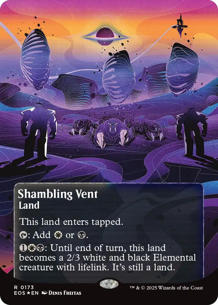 Shambling Vent (0173) (Borderless) (Galaxy Foil) [Edge of Eternities: Stellar Sights] | Good Games Morley