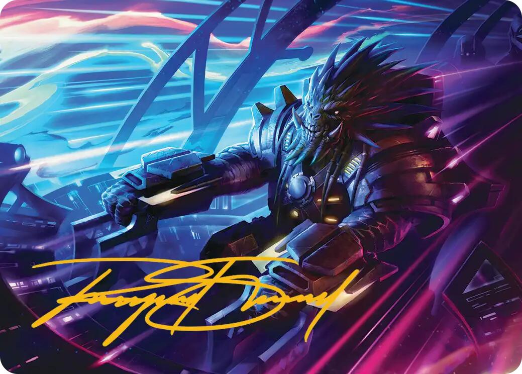 Tannuk, Steadfast Second Art Card (Gold-Stamped Signature) [Edge of Eternities Art Series] | Good Games Morley