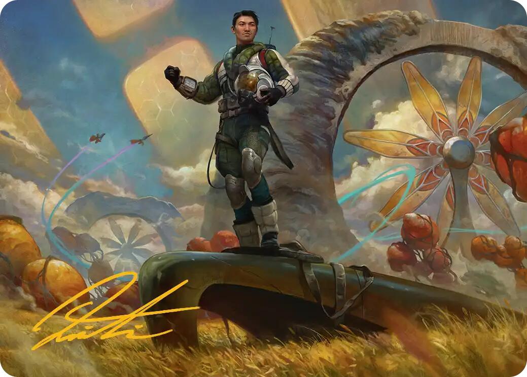 Galactic Wayfarer Art Card (Gold-Stamped Signature) [Edge of Eternities Art Series] | Good Games Morley