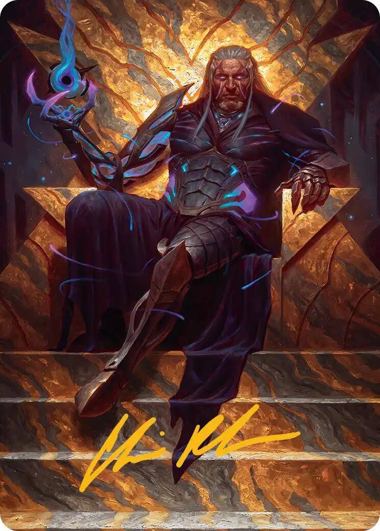Tezzeret, Cruel Captain Art Card (1/54) (Gold-Stamped Signature) [Edge of Eternities Art Series] | Good Games Morley